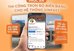 Thiết kế thi công bảng hiệu chuỗi showroom Vinfast trọn gói